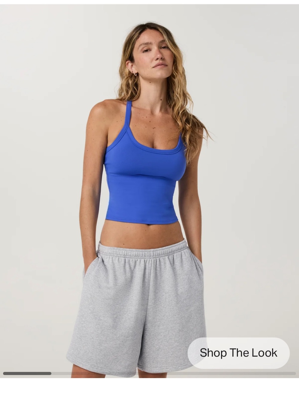 Halo Cross Back Tank Electric Blue - Picture 4 of 6